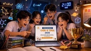Daftar Pemenang OSN K SMA 2026 diumumkan malam ini pukul 21.00 WIB