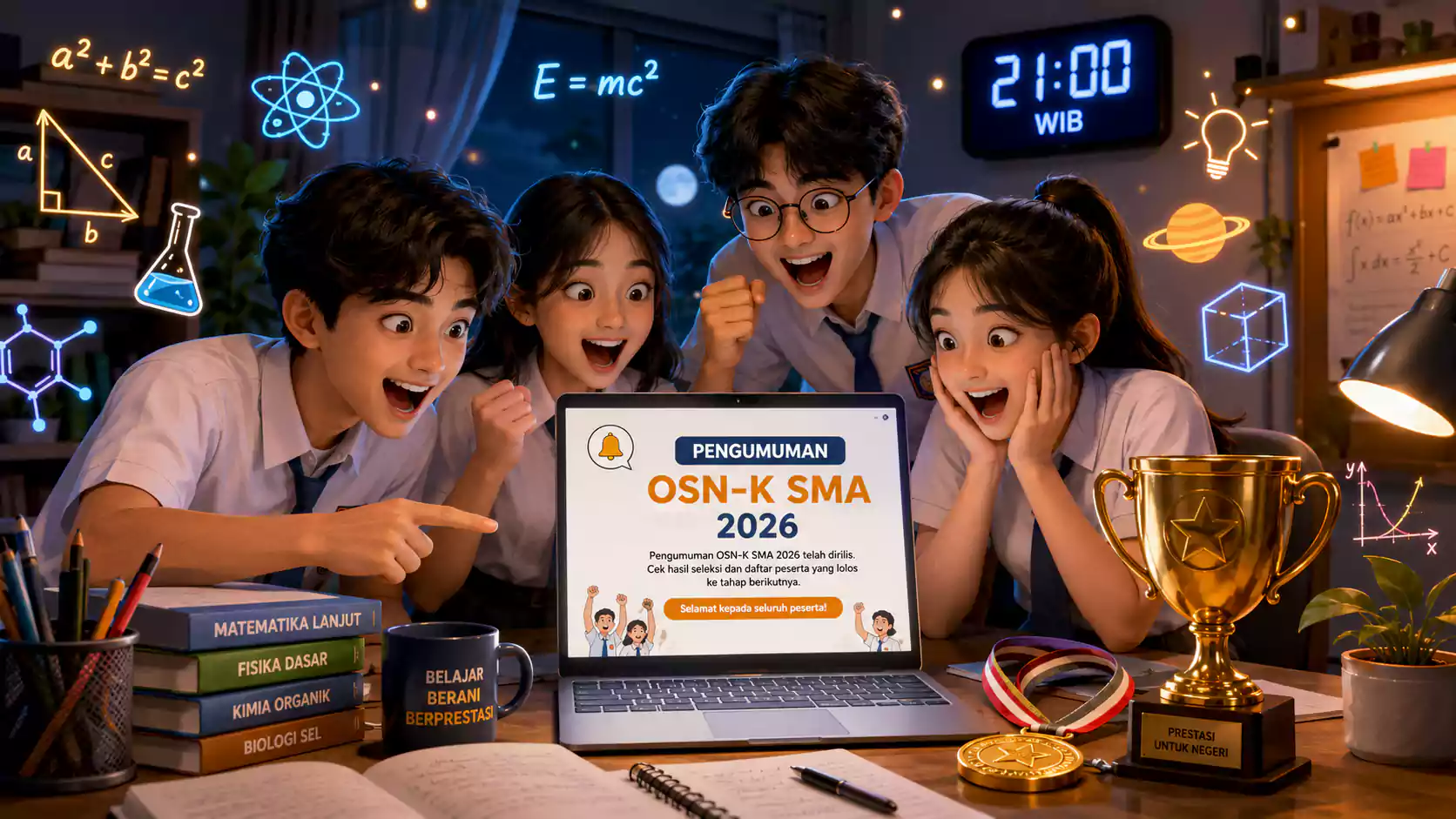Daftar Pemenang OSN K SMA 2026 Diumumkan Malam Ini Pukul 21.00 WIB, Jangan Sampai Ketinggalan!