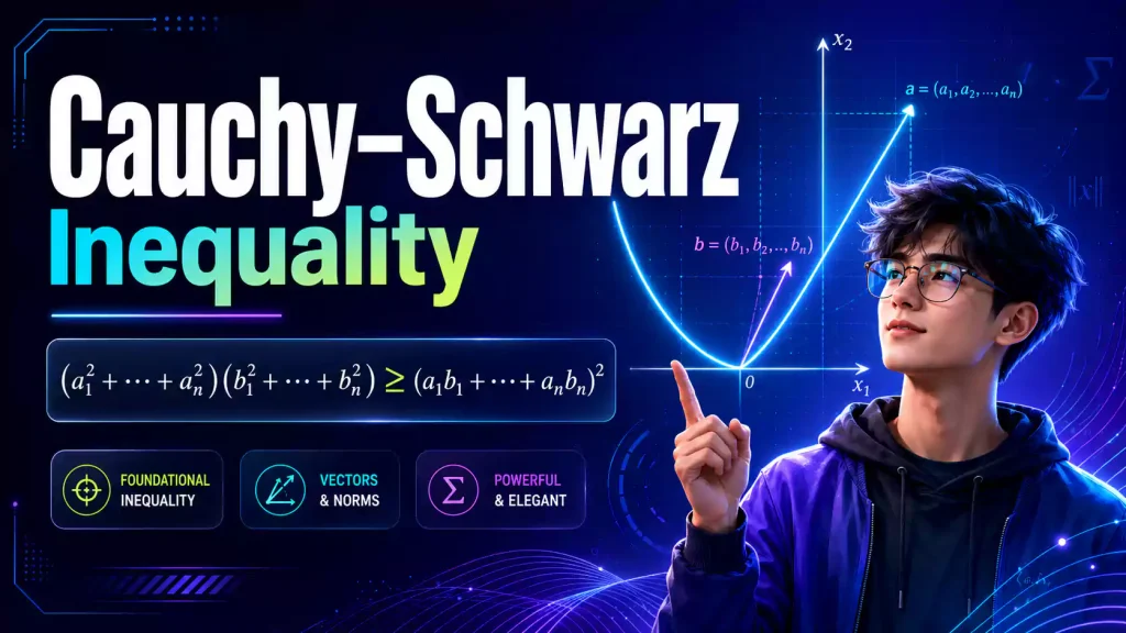 Ilustrasi Ketaksamaan Cauchy-Schwarz beserta hubungan hasil kali dalam dan panjang dua vektor