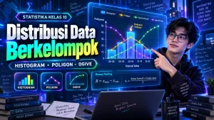 distribusi data berkelompok kelas 10